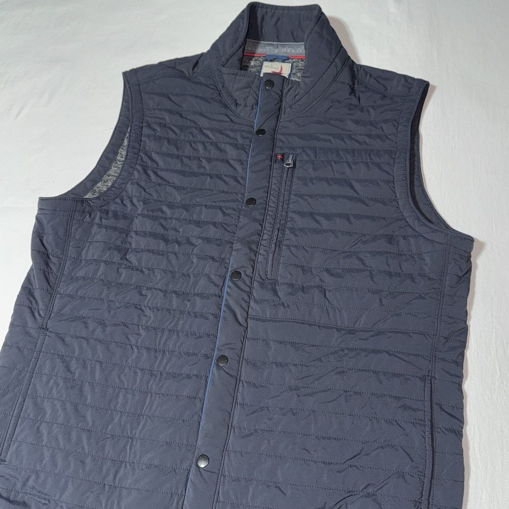 Relwen Windzip Vest Mens L Huckberry Full Zip Gray Snap Quilted Puffer Insulated